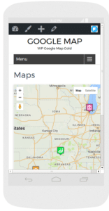 Smartphone Map View WP Maps Pro
