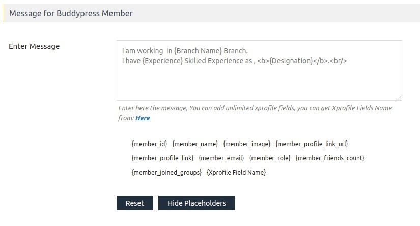 BuddyPress member info window