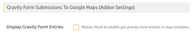 Enable Gravity Form Map Add-on