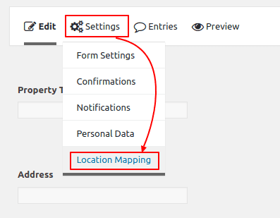 Location Mapping Gravity Forms