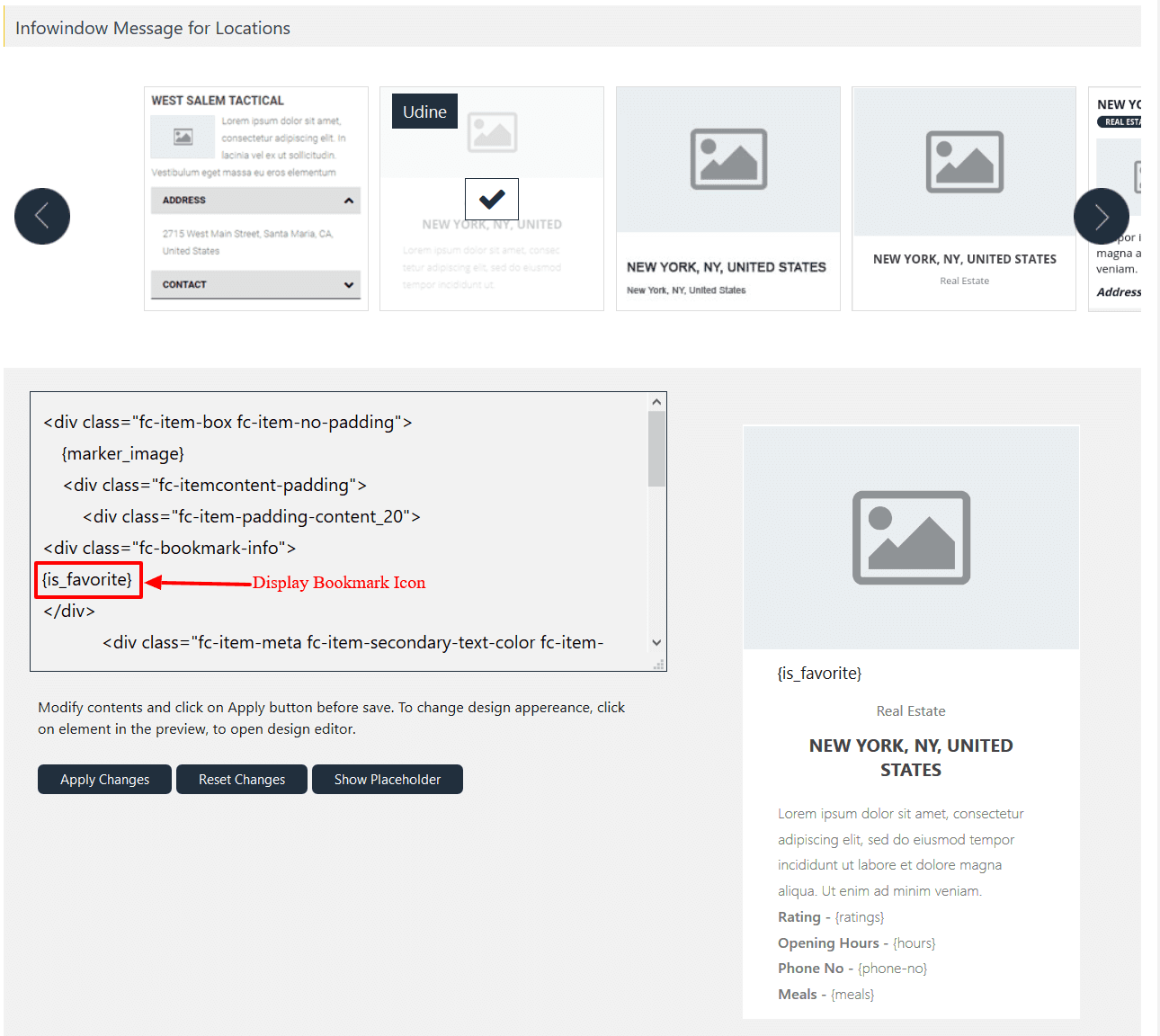 Add Bookmark to Info Window