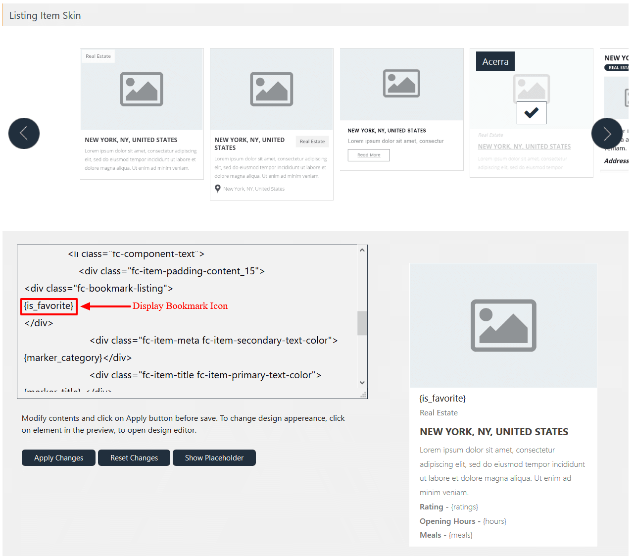 Add Bookmark to Listing