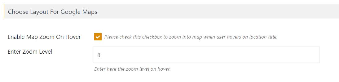 Enable Map Zoom Hover