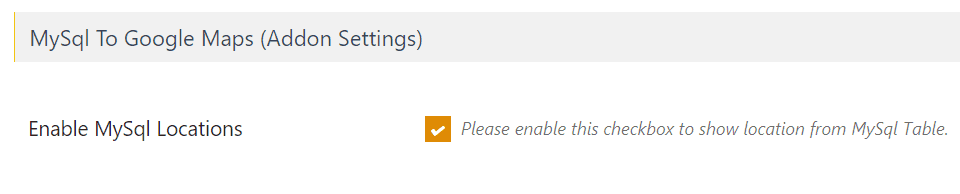 Enable MySQL Locations in WP MAPS PRO