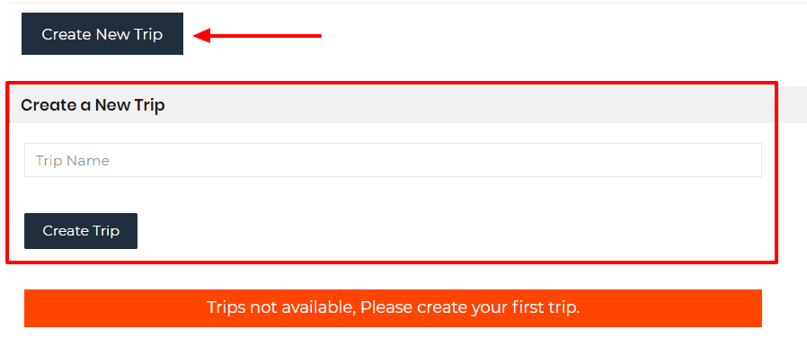 Create Trip Form