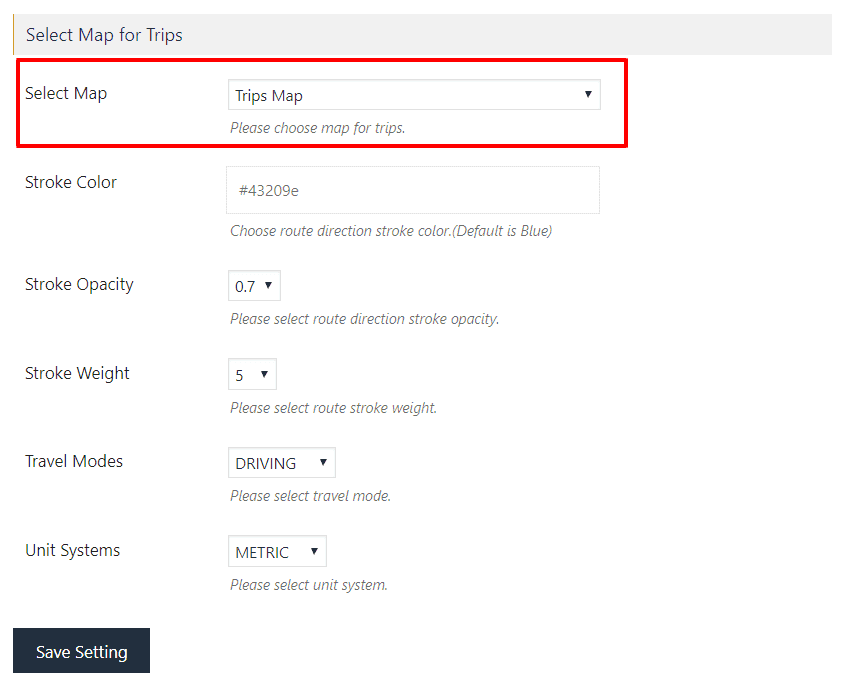 Customer Itinerary Settings
