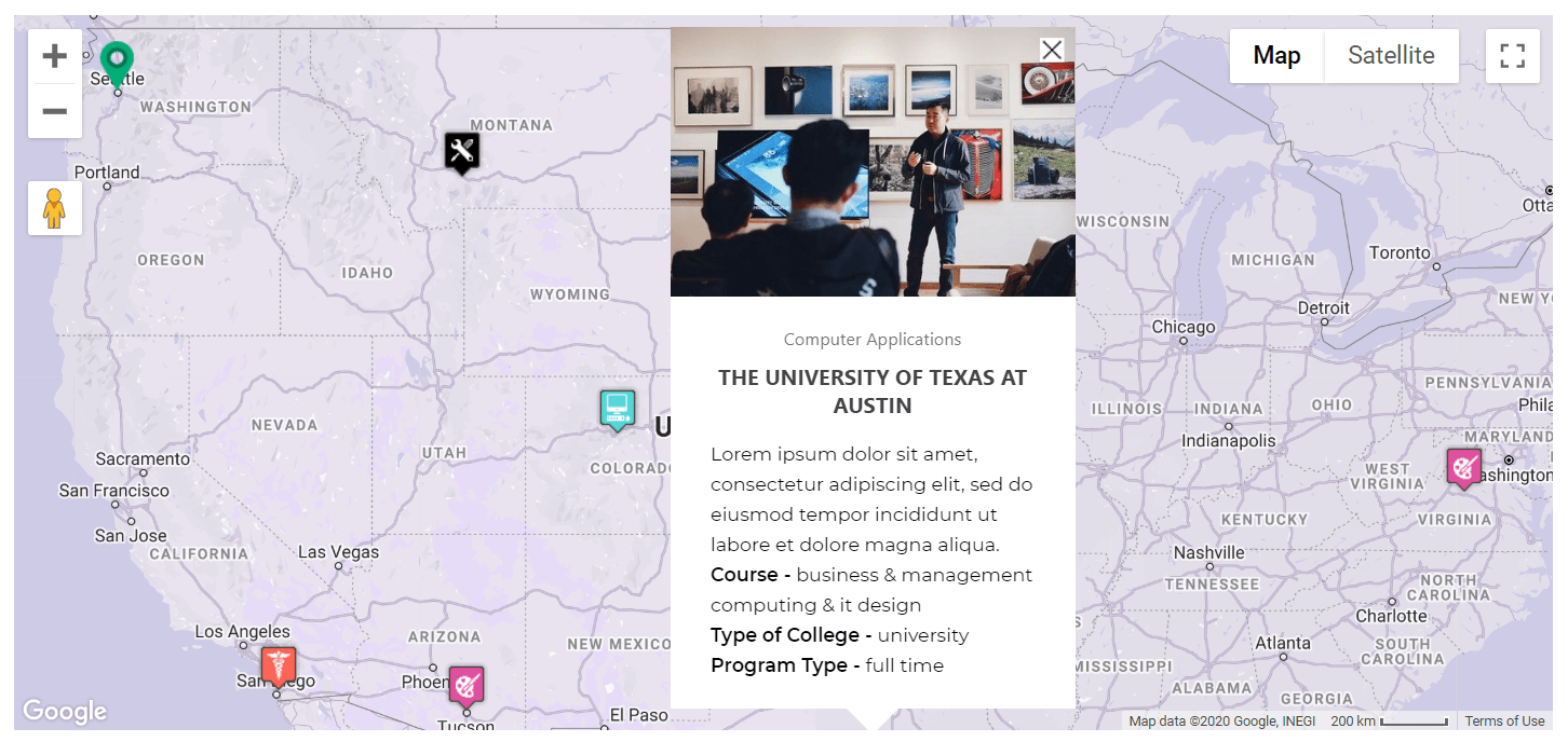 Excel Data Displayed on Map