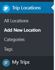 Trip Locations Post Type