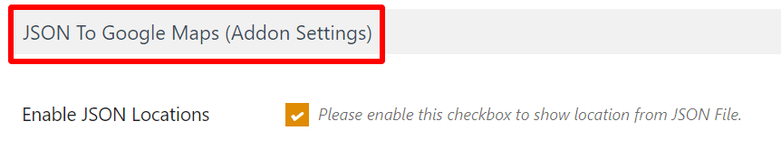 Enable JSON Locations