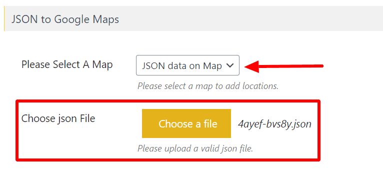 Upload JSON File