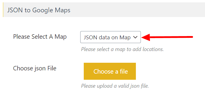 Select Map for JSON Data