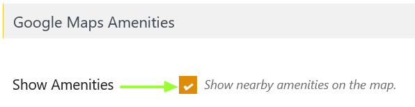 Enable Show Amenities