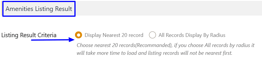 Set Listing Result Criteria