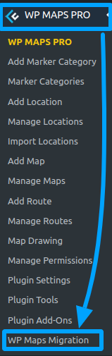 WP Maps Migration Menu