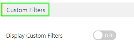 Enable Custom Filters