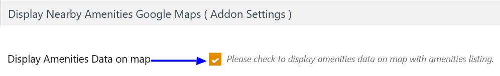Enable Amenities Data on Map