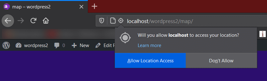Location Permission Popup