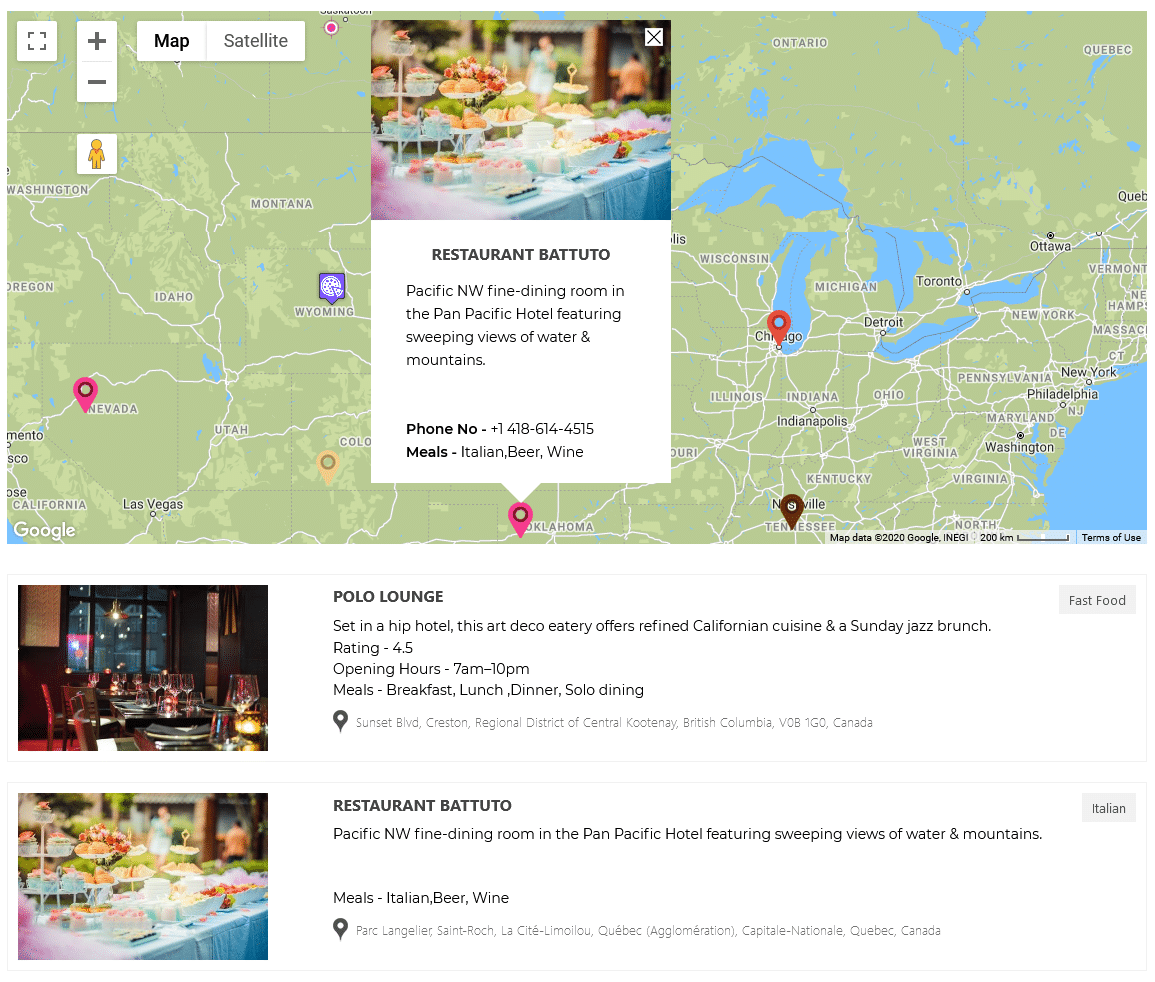 Clean Info Window Example