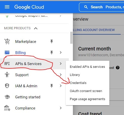Google Maps Cloud Credentials Access