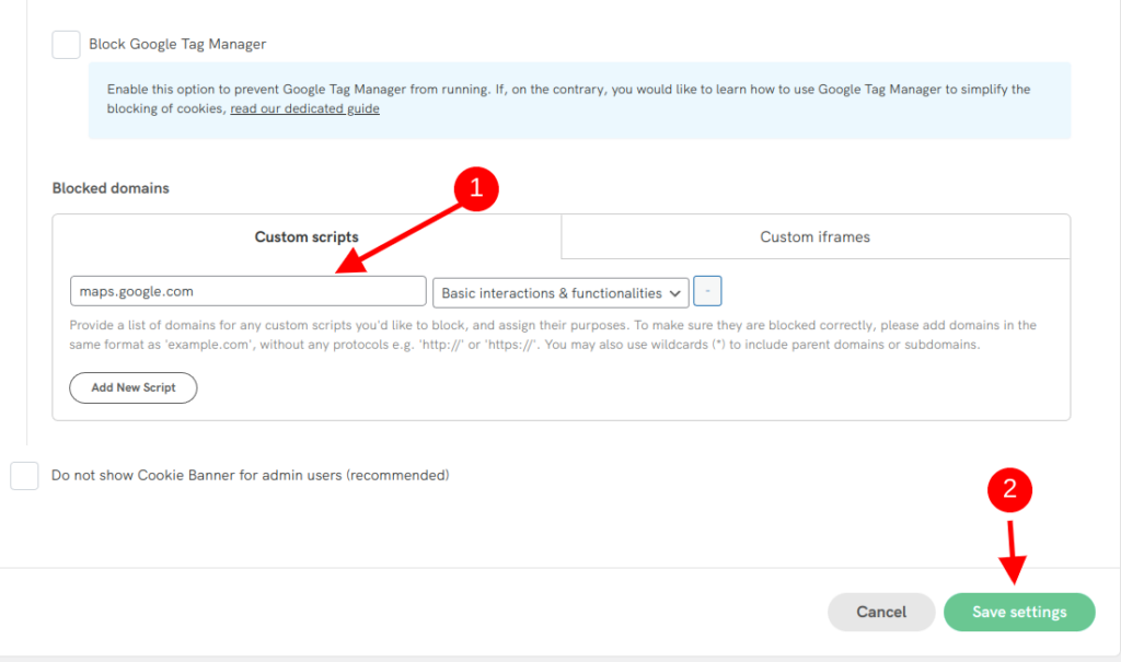 iubenda script blocker