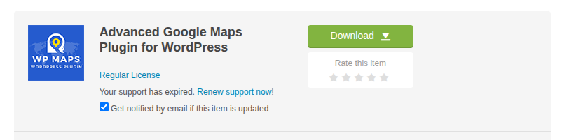 Install WP Maps Pro from Codecanyon.net