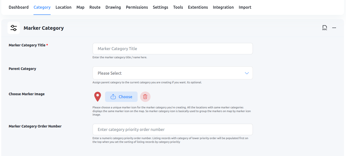 Add Marker Category in WP Maps Pro