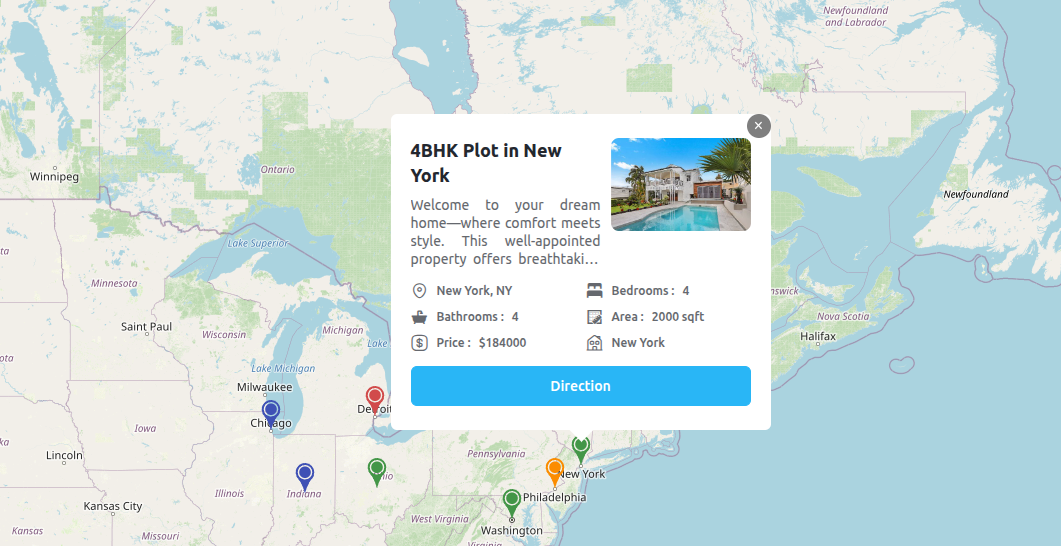 OpenStreetMaps  Example - WP MAPS PRO