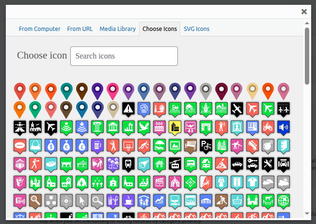 Choose Marker Category Icon