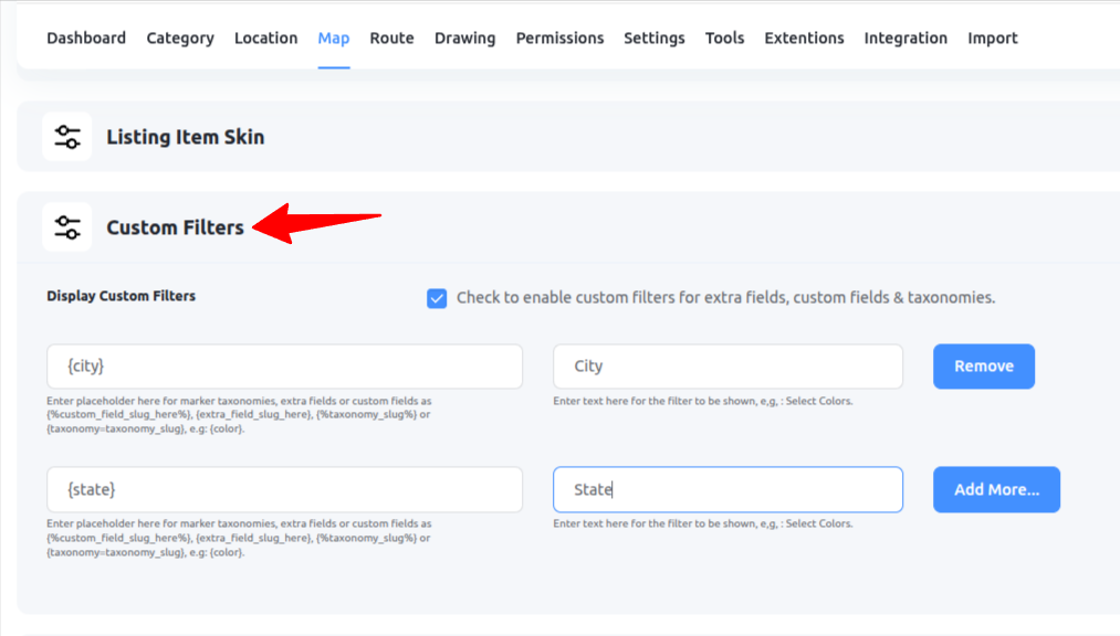 Add Custom Filters in WP Maps Pro